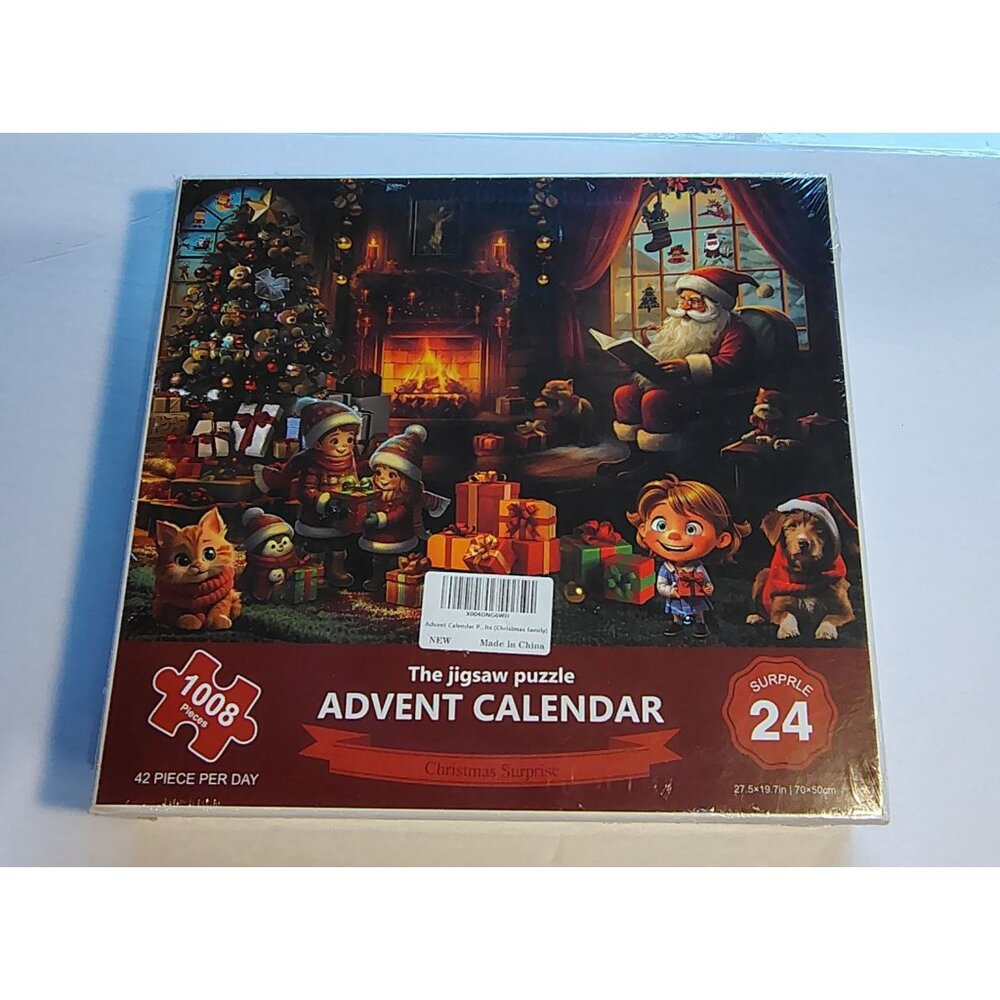 Advent Calendar Jigsaw Puzzle 1008 Pcs Christmas Surprise 24 Days Countdown
